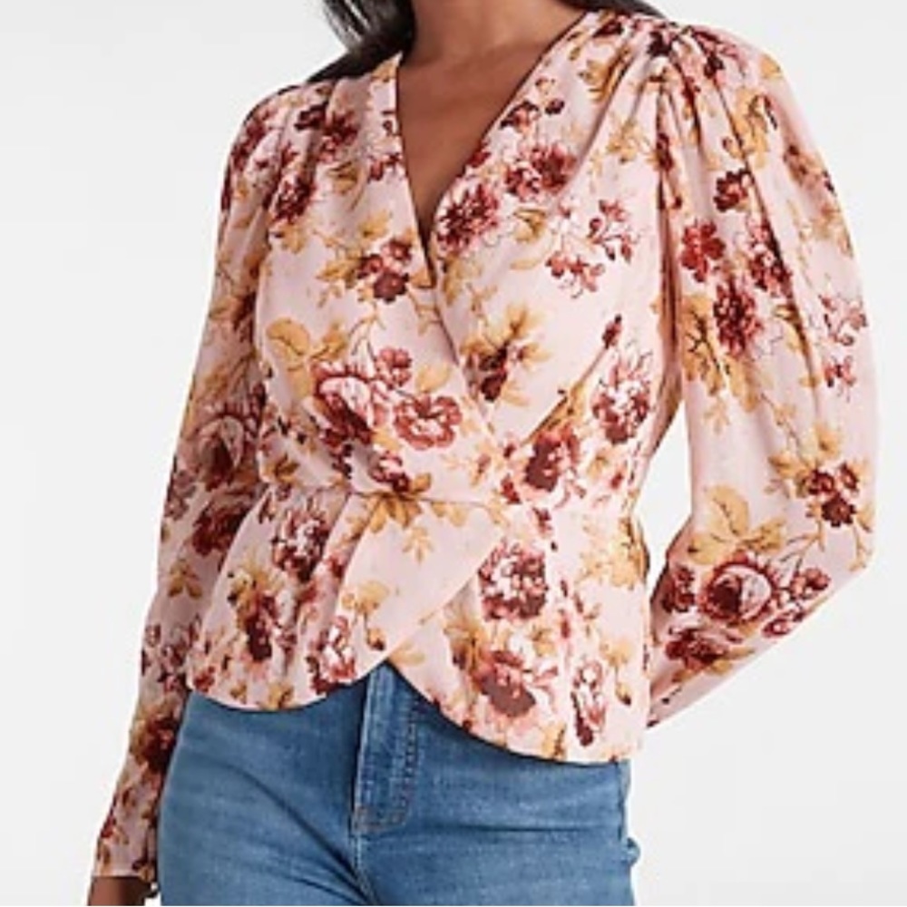 EUC Floral Express Blouse